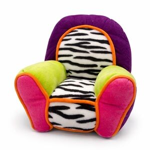 Groovy Girls Plush Chair 💜 Zebra Print Doll Furniture | Manhattan Toy